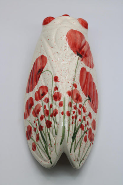 8.5" Handmade Ceramic Cicada Pocket Vases from Provence - Cera d'Art Decor