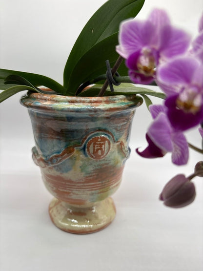 5" Handmade Ceramic Plant Pot Anduze - Cera d'Art French Artisan Decor