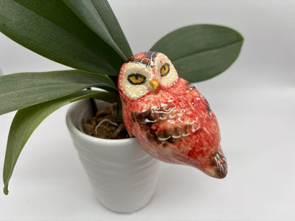 Handmade Ceramic Owl Pot Hangers from Provence - Cera d'Art Garden Decor